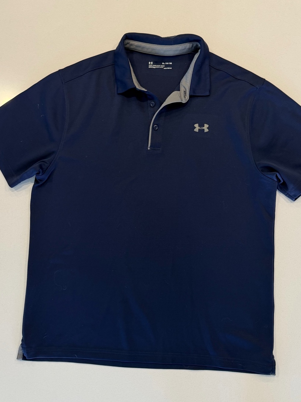Under Armour Navy Polo with Gray Trim - Men's